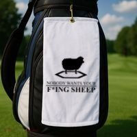 Nobody Wants Your Fucking Sheep Golf Towel thumb 2