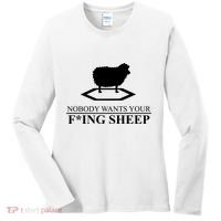 Nobody Wants Your Fucking Sheep Women's Long Sleeve Shirt thumb 0