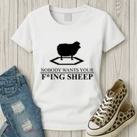 Nobody Wants Your Fucking Sheep Women's T-Shirt thumb 3