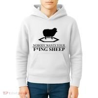 Nobody Wants Your Fucking Sheep Kids Hoodie thumb 4