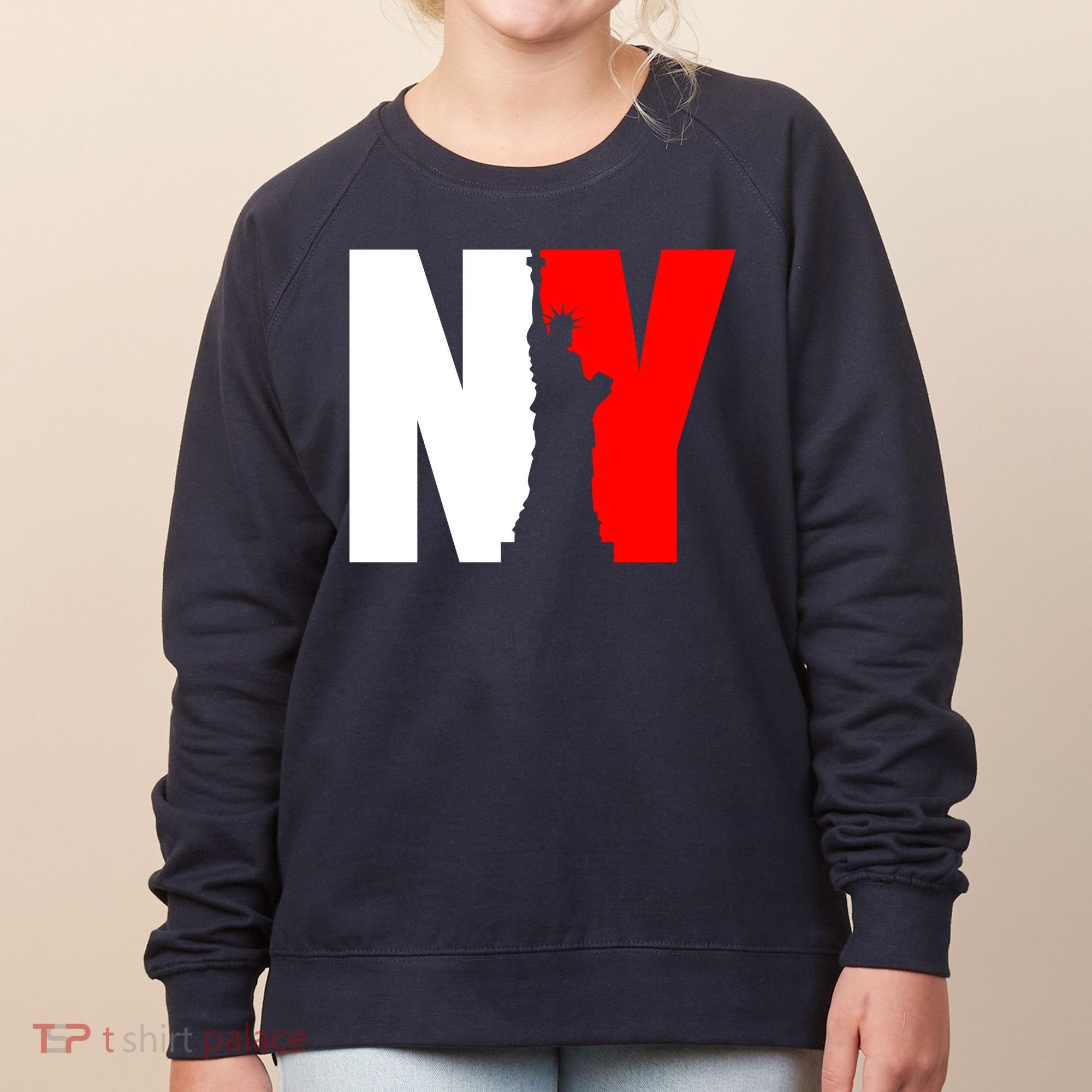 NY - New York Statue Of Liberty Die Cut Women's Sweatshirt