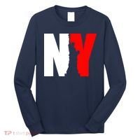 NY - New York Statue Of Liberty Die Cut Long Sleeve Shirt thumb 0
