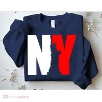 NY - New York Statue Of Liberty Die Cut Sweatshirt thumb 2