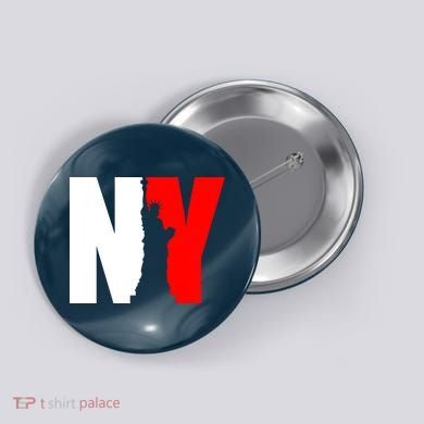 NY - New York Statue Of Liberty Die Cut Button