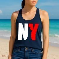 NY - New York Statue Of Liberty Die Cut Women's Tank Top thumb 2