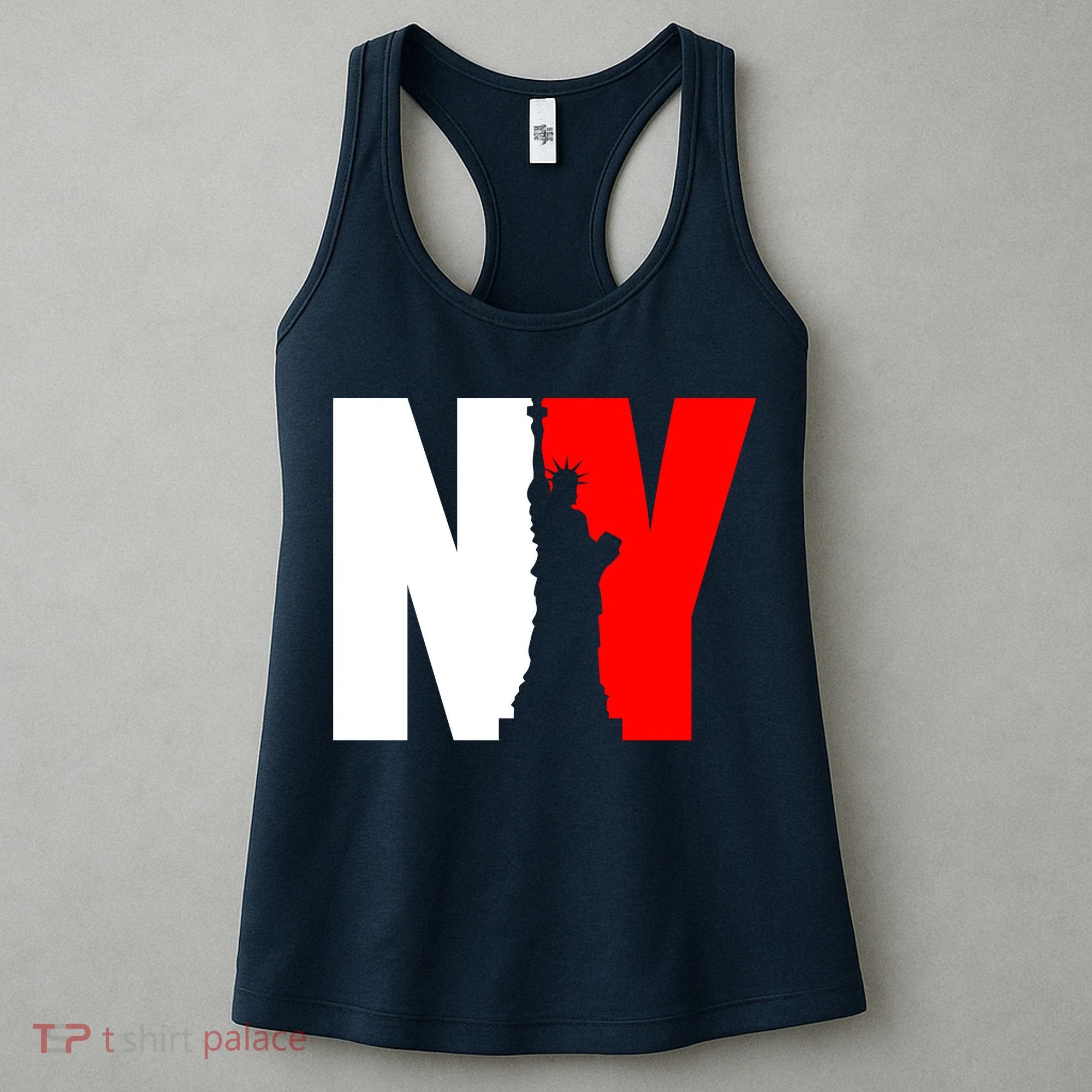 NY - New York Statue Of Liberty Die Cut Women's Tank Top