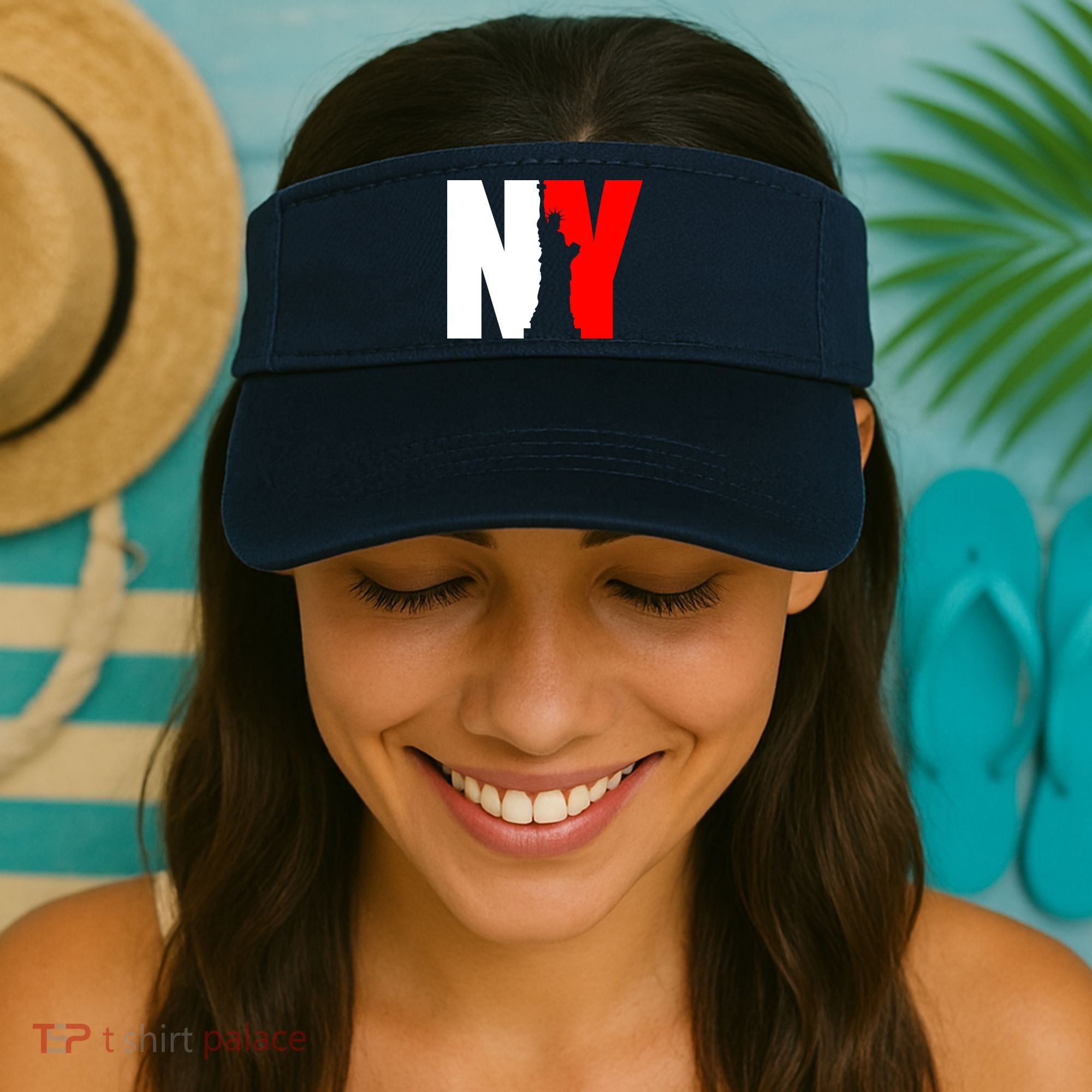 NY - New York Statue Of Liberty Die Cut Visor