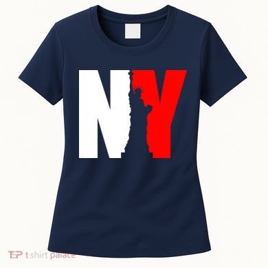 NY - New York Statue Of Liberty Die Cut Women's T-Shirt