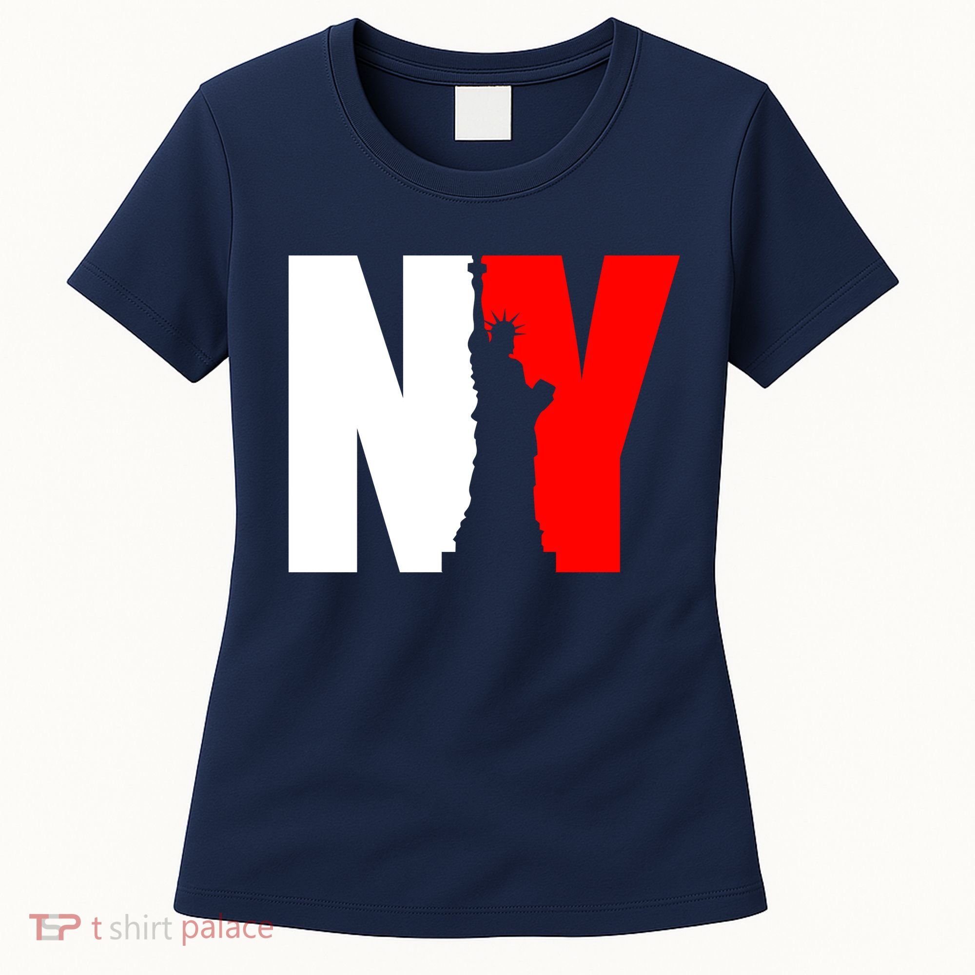 NY - New York Statue Of Liberty Die Cut Women's T-Shirt