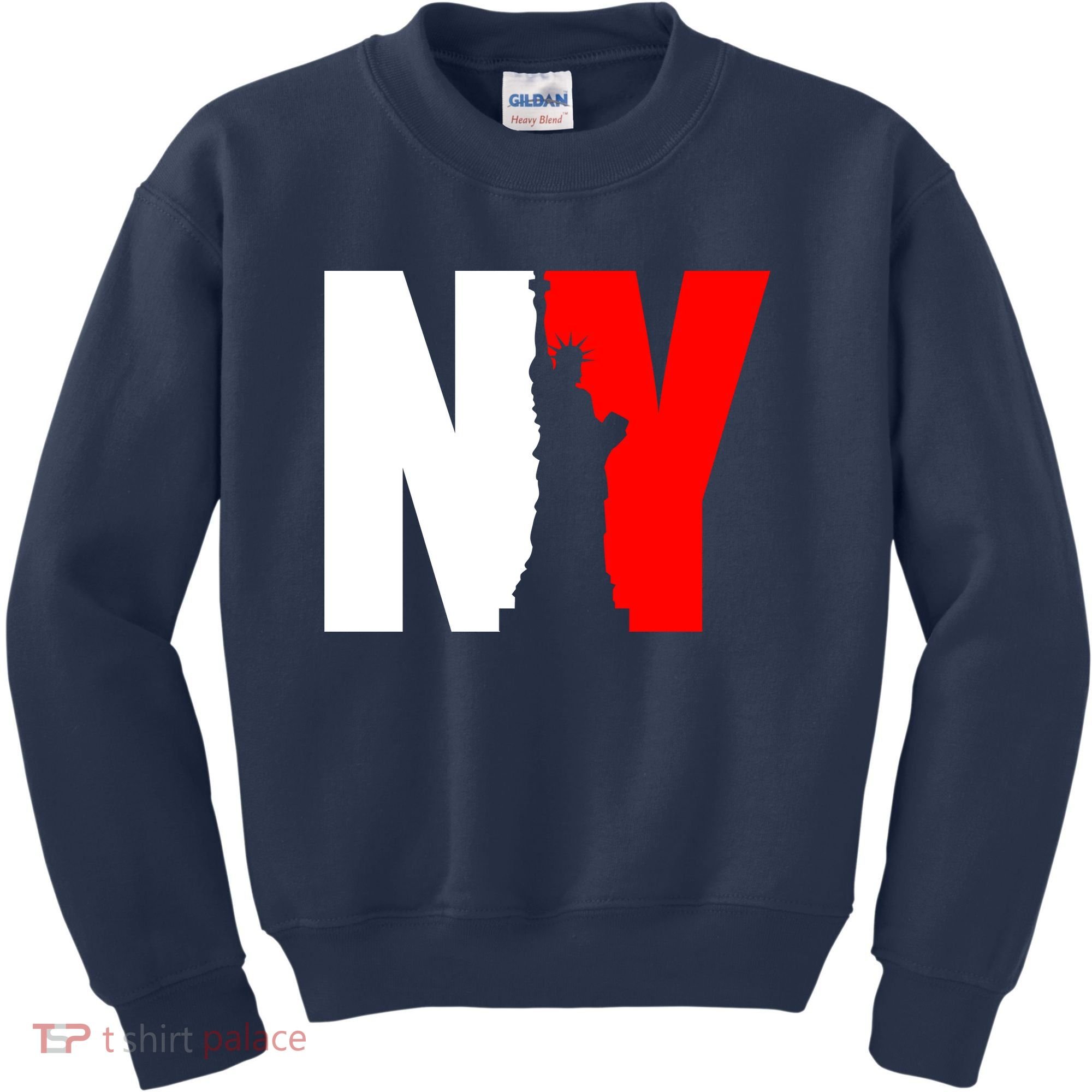 NY - New York Statue Of Liberty Die Cut Kids Sweatshirt
