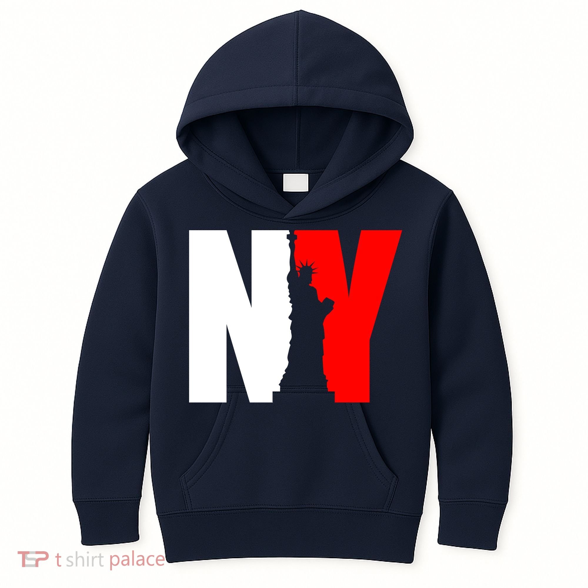 NY - New York Statue Of Liberty Die Cut Kids Hoodie