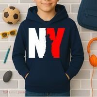 NY - New York Statue Of Liberty Die Cut Kids Hoodie thumb 2