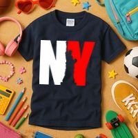 NY - New York Statue Of Liberty Die Cut Kids T-Shirt thumb 3