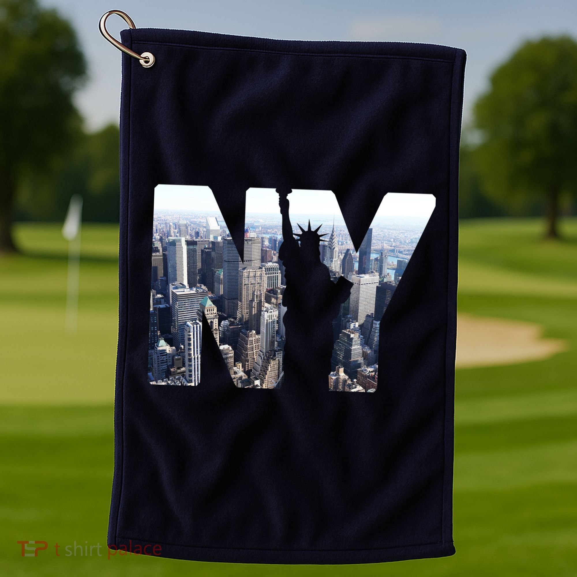 NY Statue Of Liberty Golf Towel