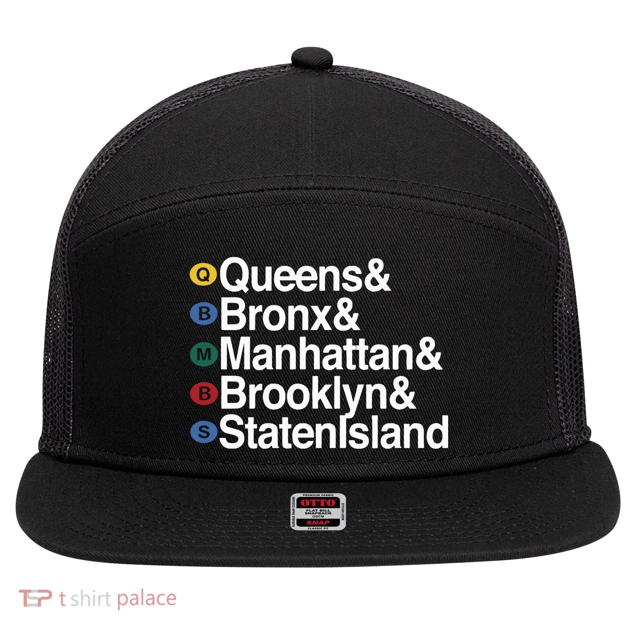 New York 5 Boroughs 7 Panel Mesh Trucker Snapback Hat
