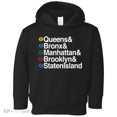 New York 5 Boroughs Toddler Hoodie