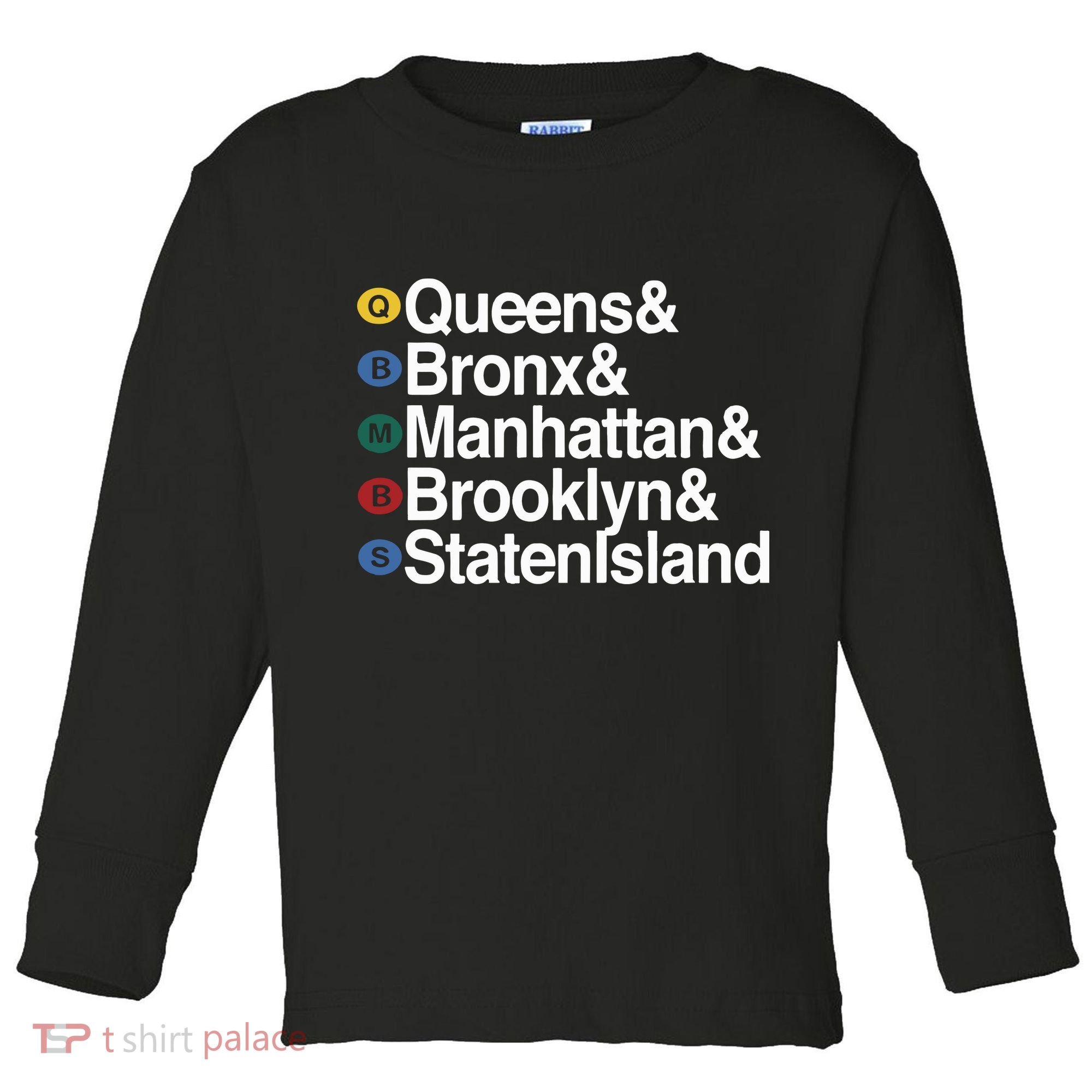 New York 5 Boroughs Toddler Long Sleeve Shirt