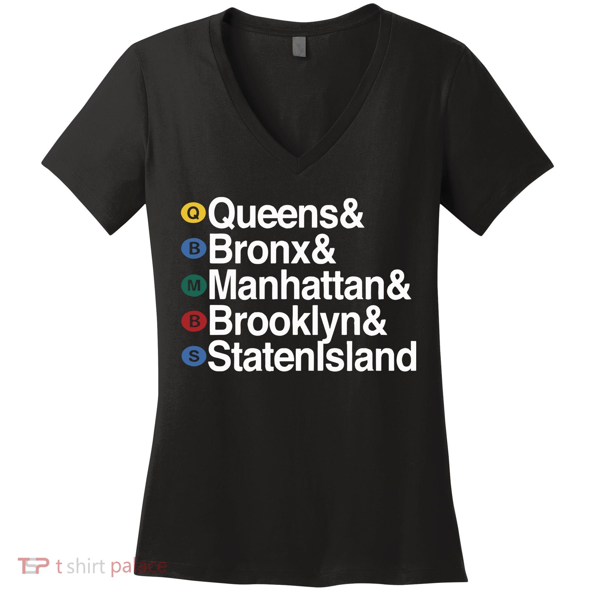 New York 5 Boroughs Women's V-Neck T-Shirt