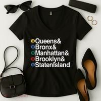 New York 5 Boroughs Women's V-Neck T-Shirt thumb 2