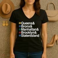 New York 5 Boroughs Women's V-Neck T-Shirt thumb 3