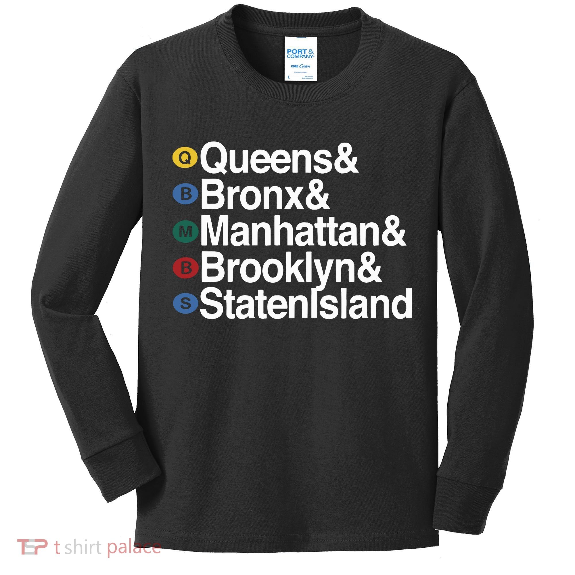 New York 5 Boroughs Kids Long Sleeve Shirt