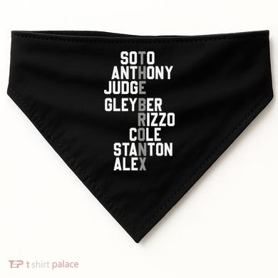 New York Baseball Player Name USA-Made Doggie Bandana