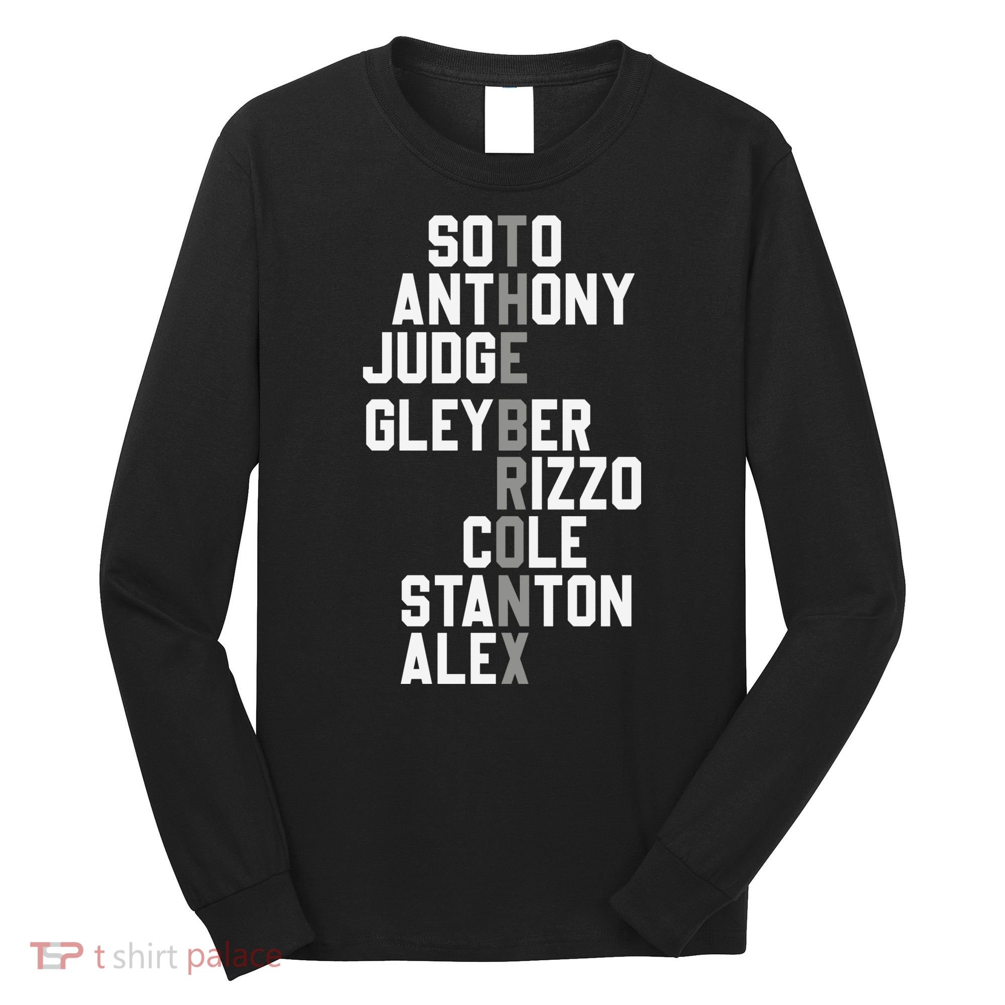 New York Baseball Player Name Long Sleeve Shirt