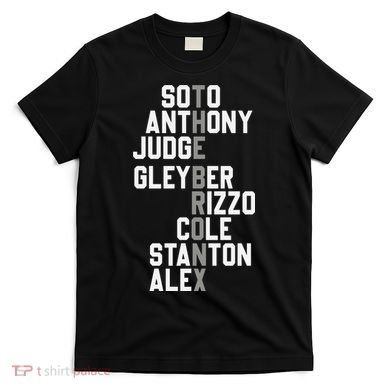 New York Baseball Player Name T-Shirt