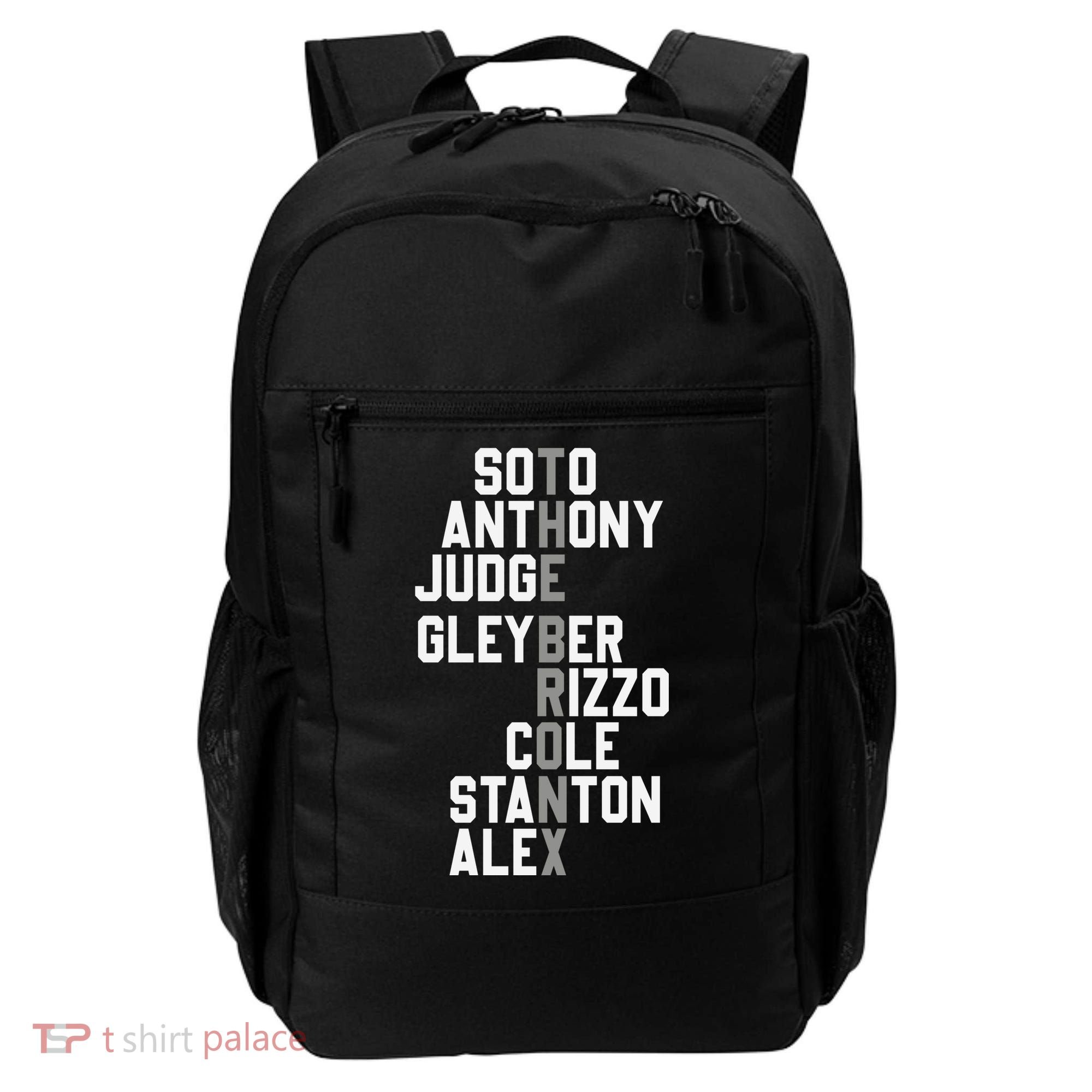 New York Baseball Player Name Backpack