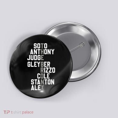 New York Baseball Player Name Button