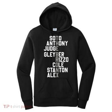 New York Baseball Player Name Women's Hoodie
