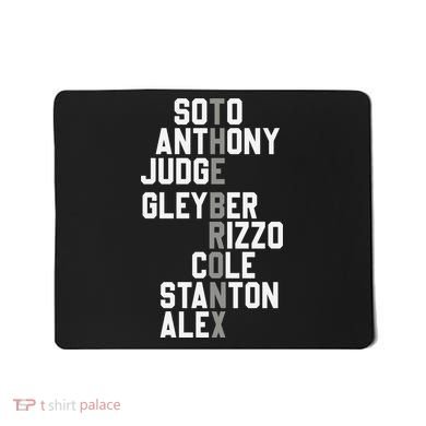 New York Baseball Player Name Mousepad