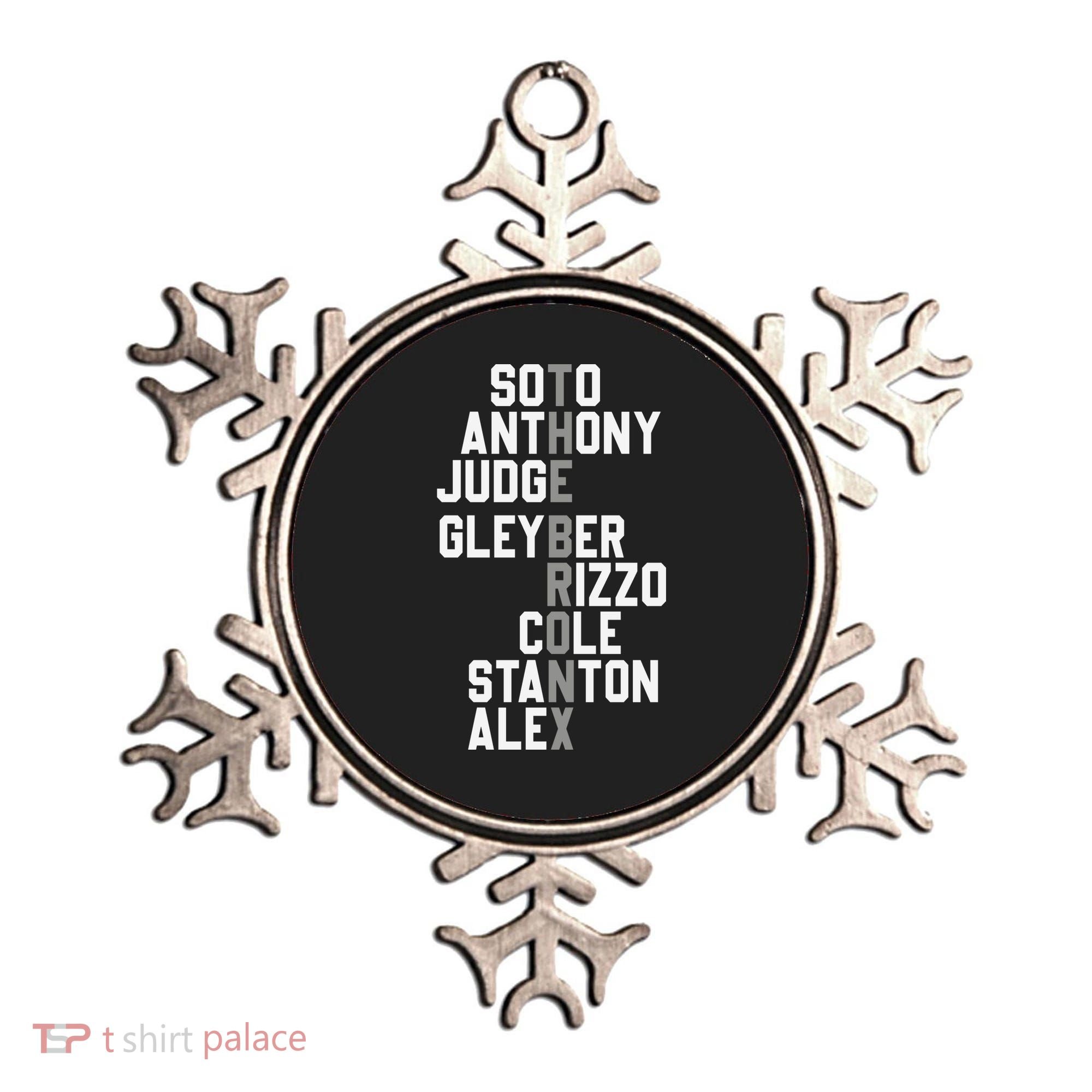 New York Baseball Player Name Ornament