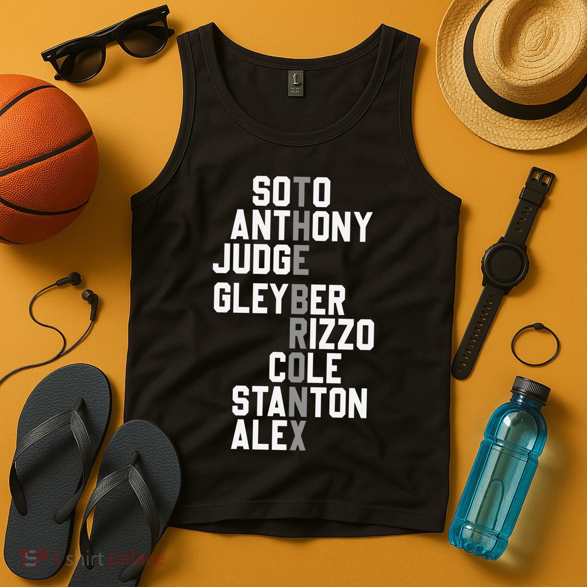 New York Baseball Player Name Tank Top