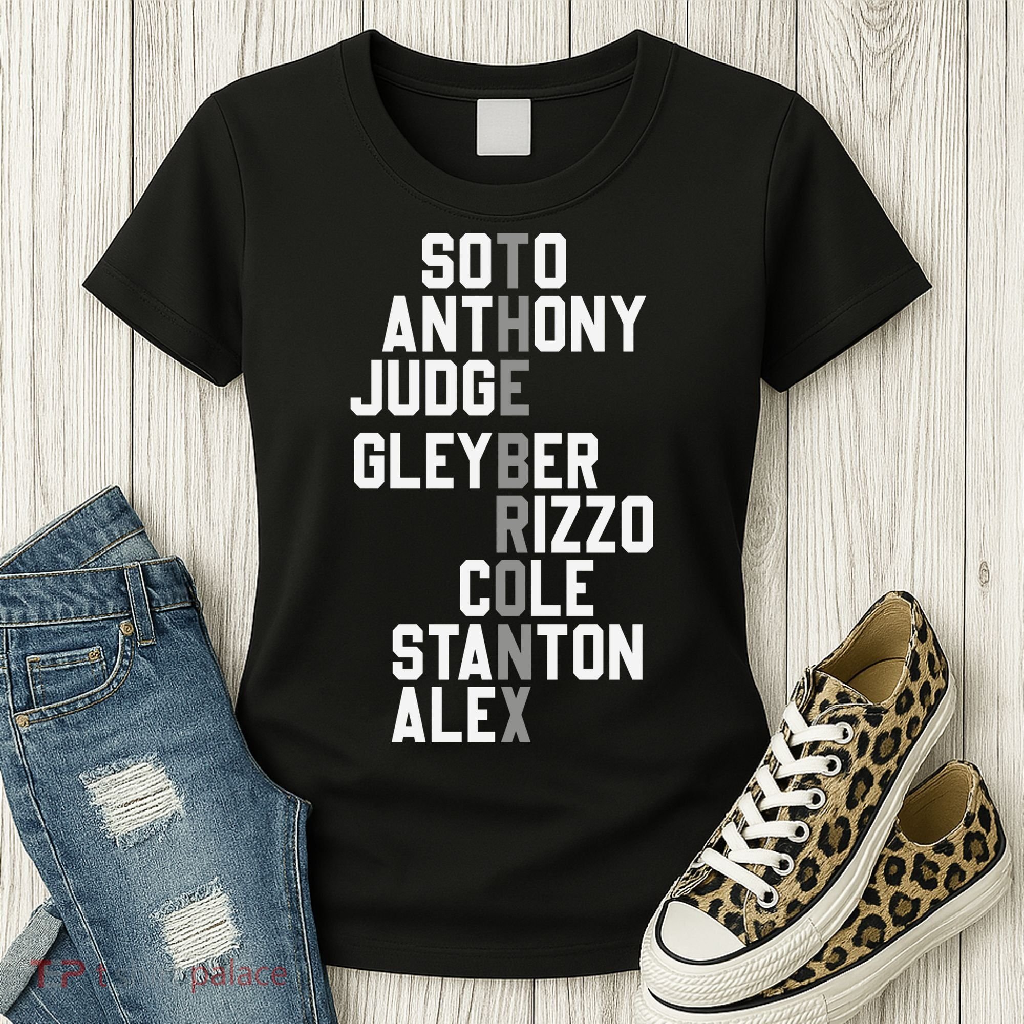 New York Baseball Player Name Women's T-Shirt