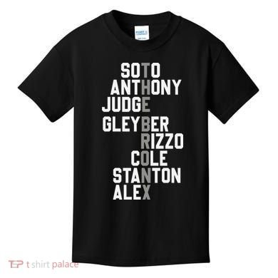 New York Baseball Player Name Kids T-Shirt