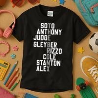 New York Baseball Player Name Kids T-Shirt thumb 3