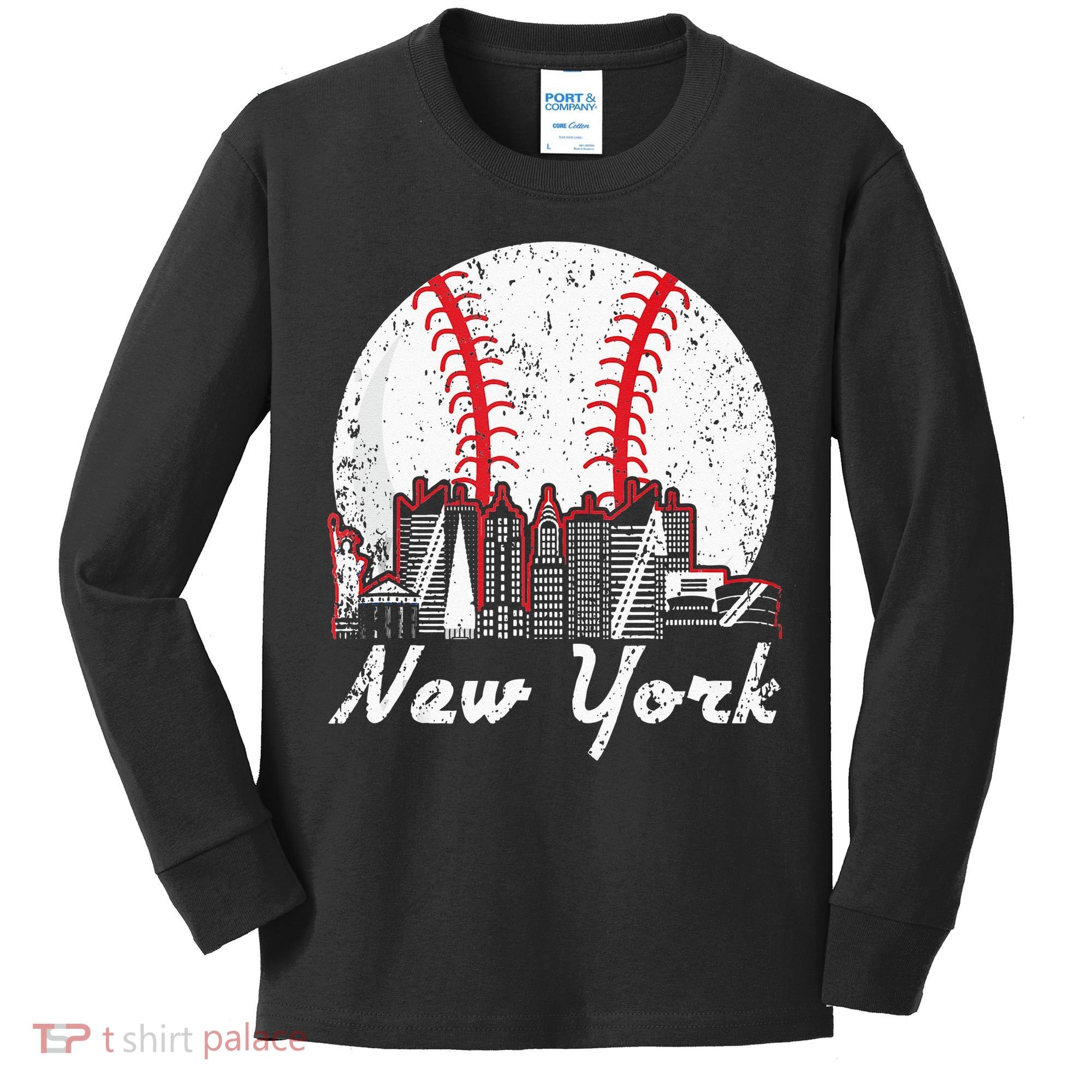 New York Baseball NY Kids Long Sleeve Shirt