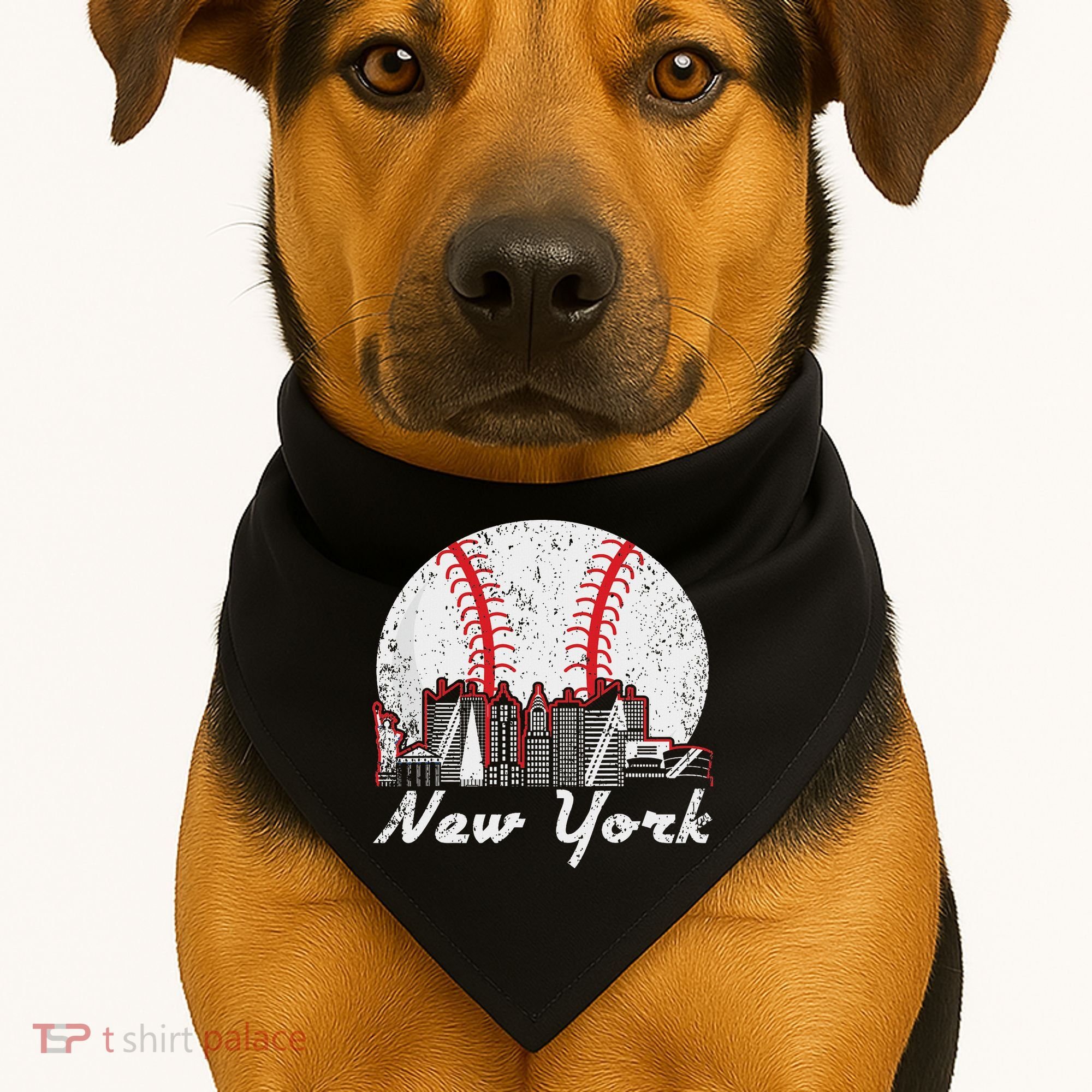 New York Baseball Ny USA-Made Doggie Bandana