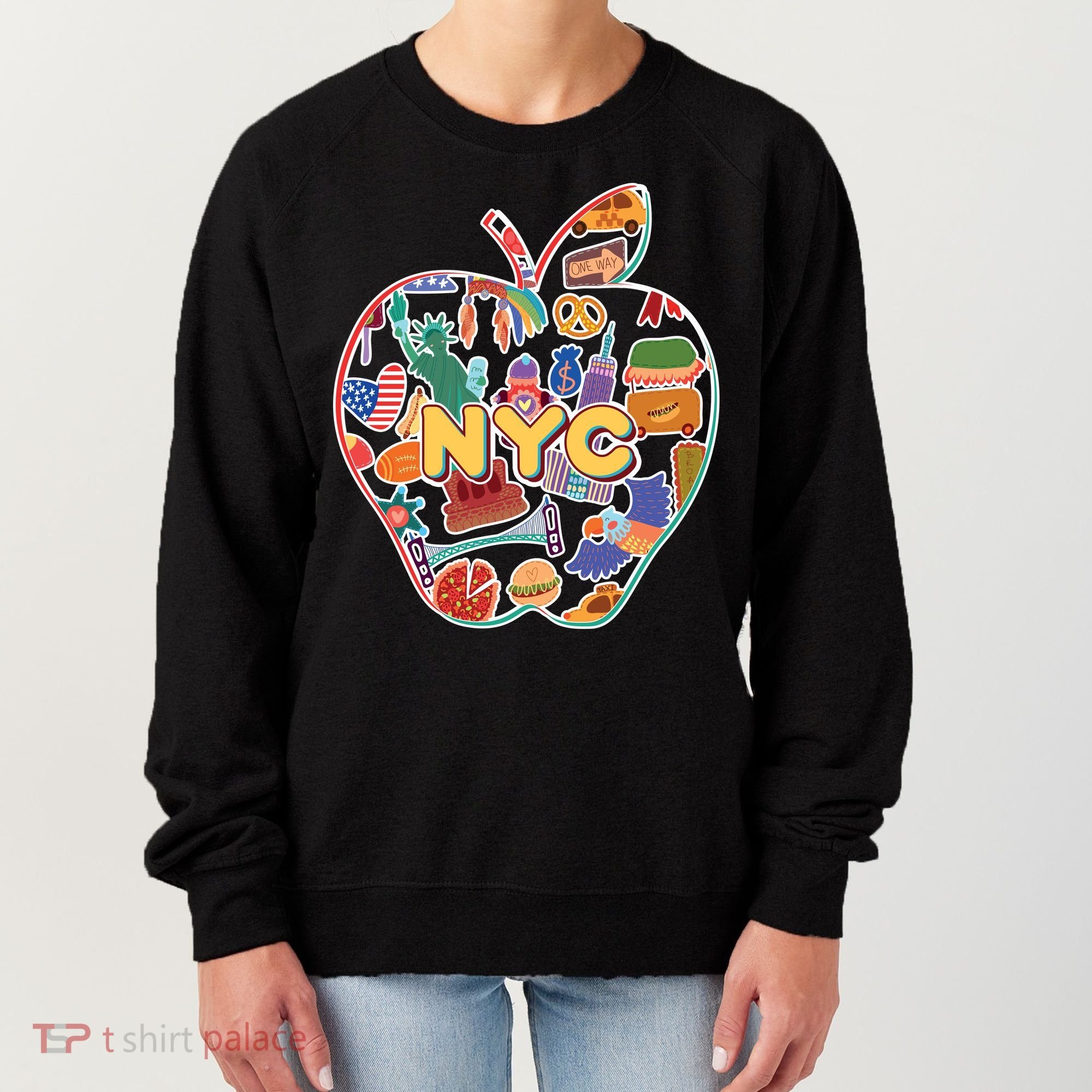 NYC Apple Doodle Women's Sweatshirt