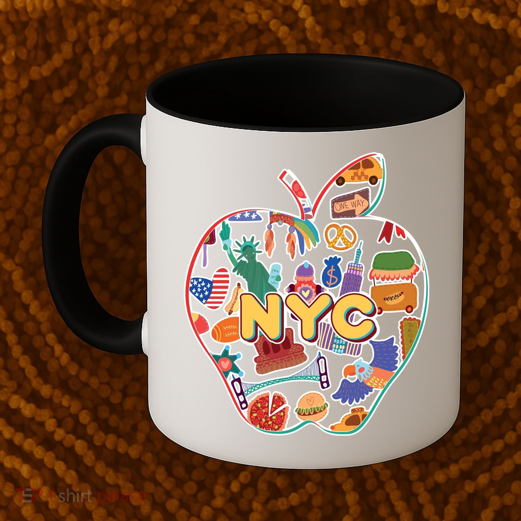NYC Apple Doodle Coffee Mug