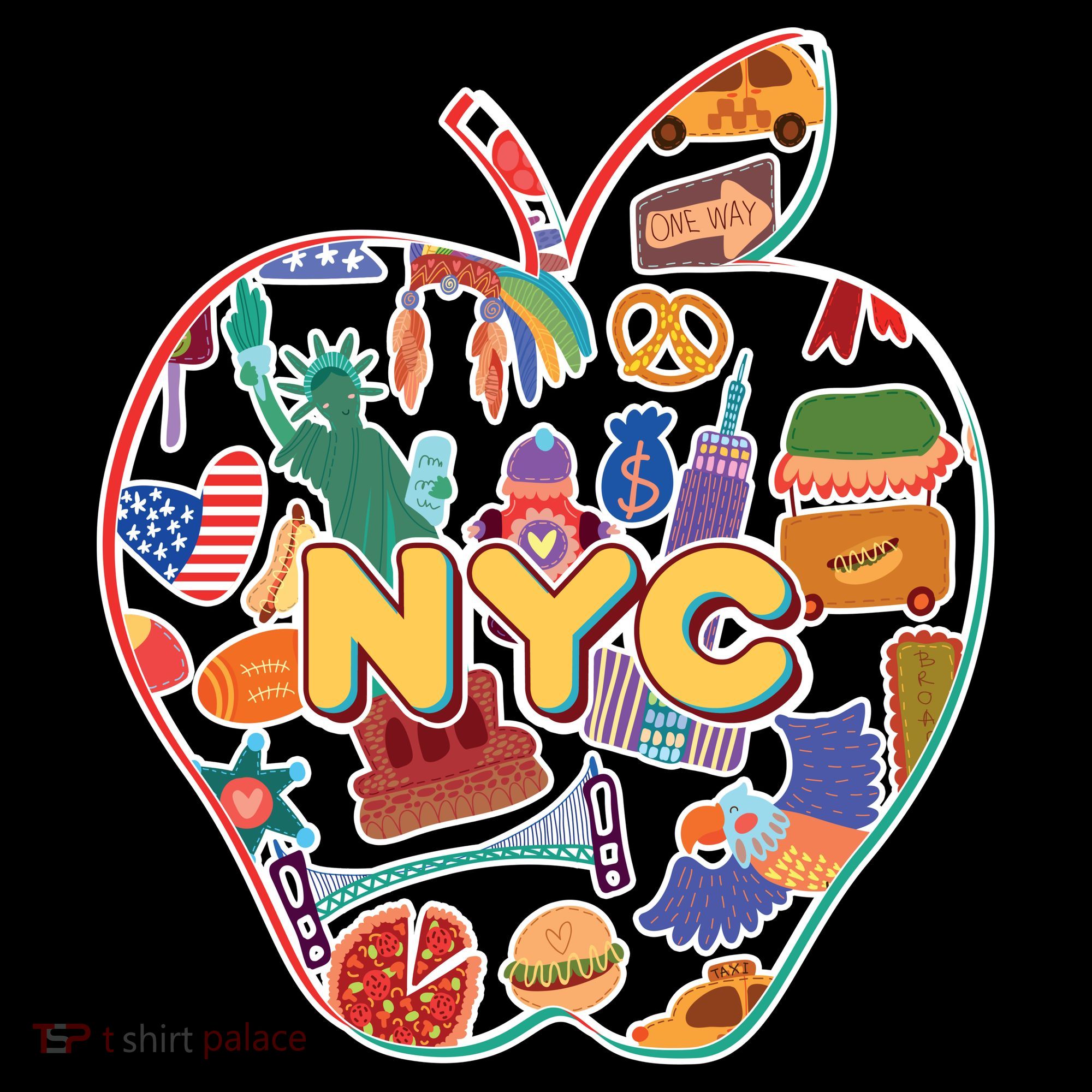 NYC Apple Doodle Coffee Mug