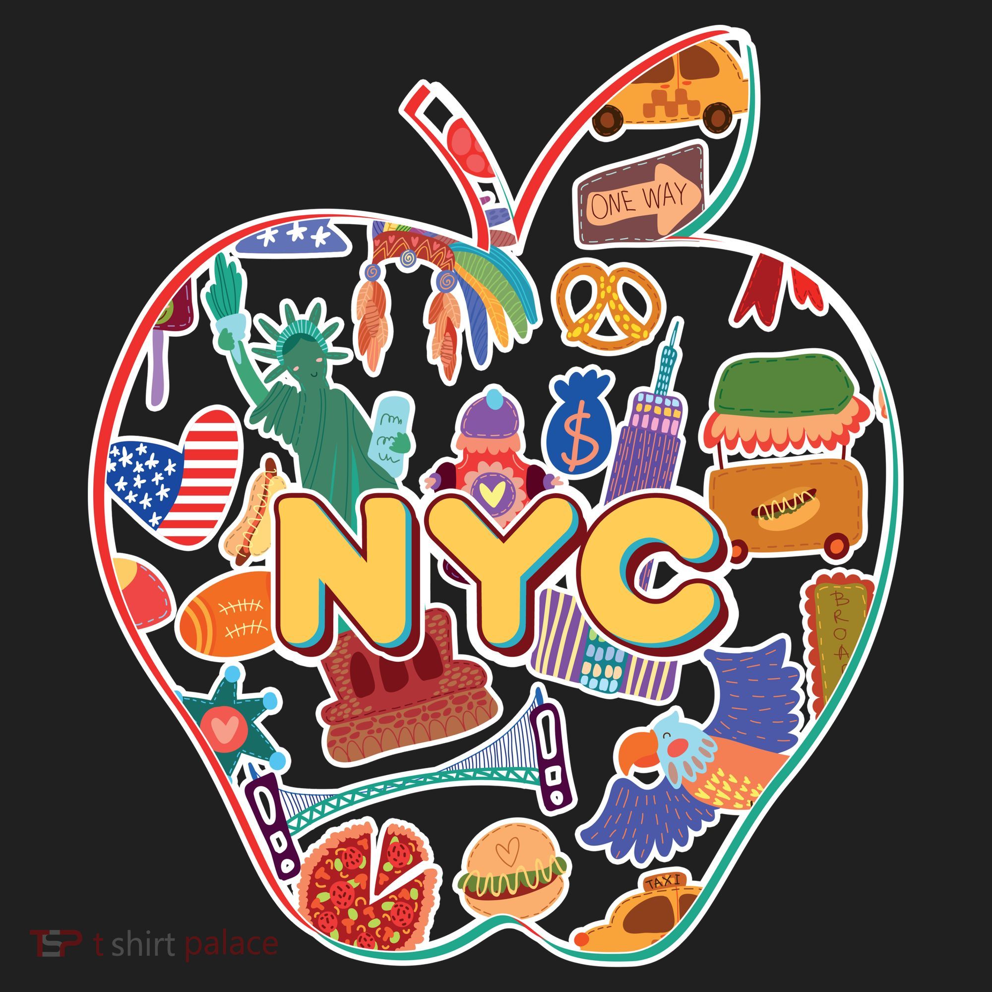 NYC Apple Doodle Tumbler