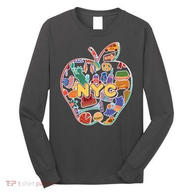 NYC Apple Doodle Long Sleeve Shirt