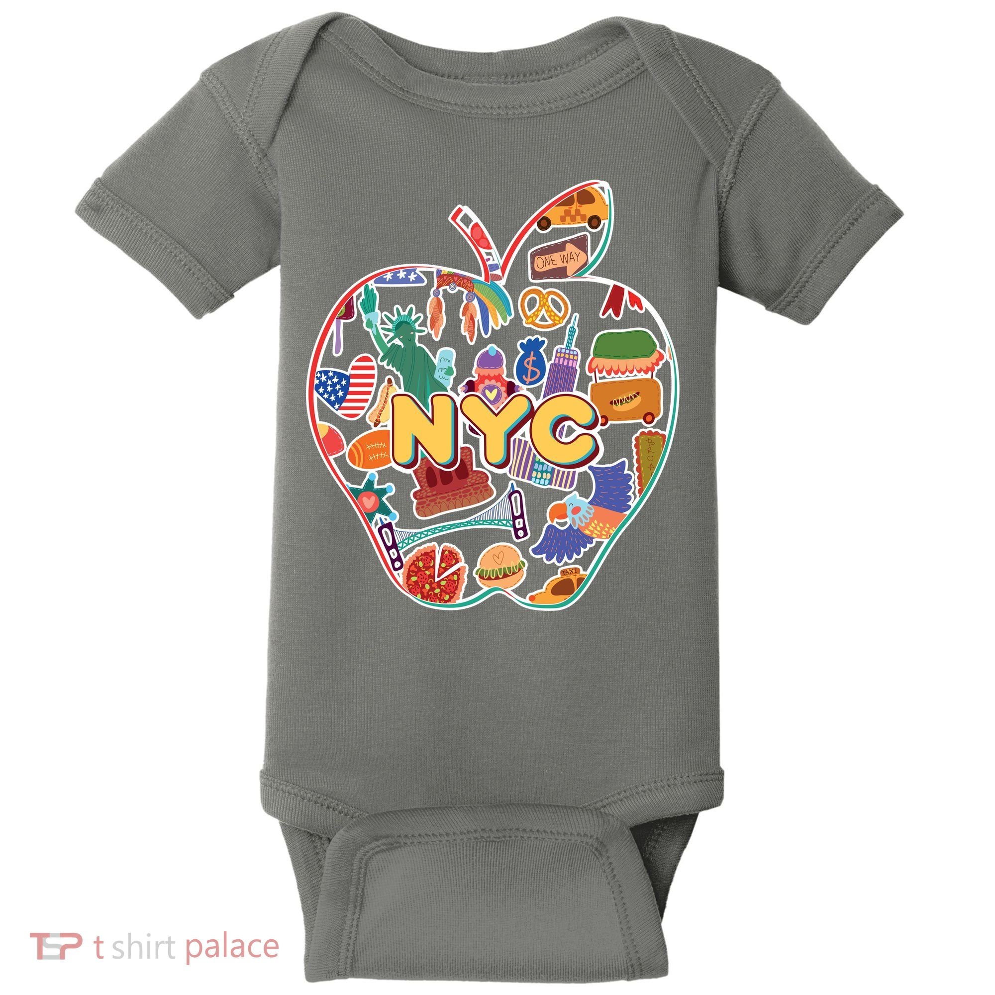 NYC Apple Doodle Baby Bodysuit