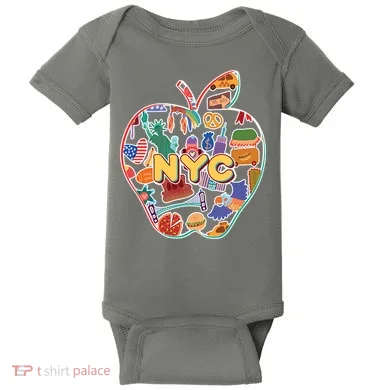 NYC Apple Doodle Baby Bodysuit