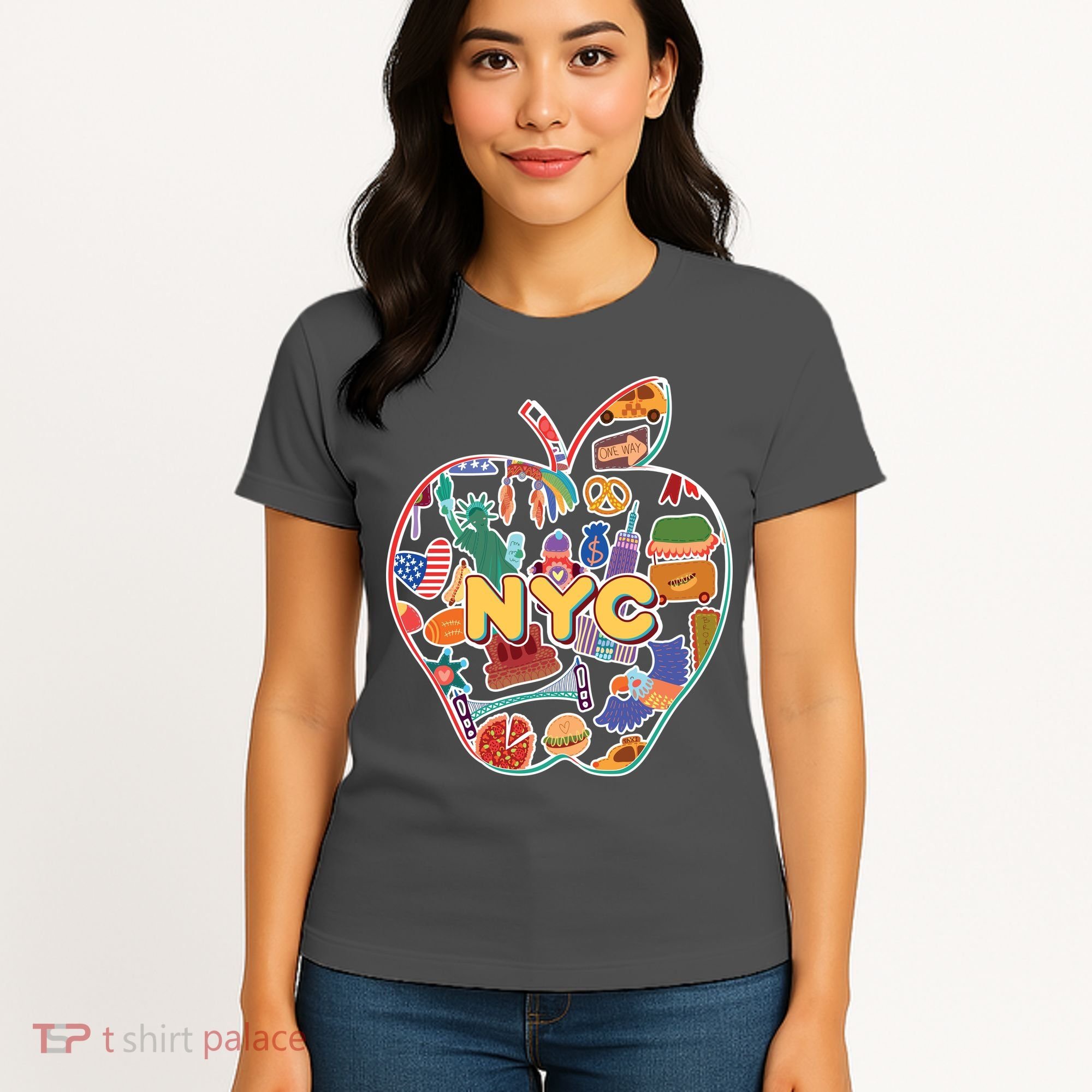 NYC Apple Doodle Women's T-Shirt