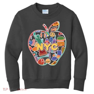 NYC Apple Doodle Kids Sweatshirt