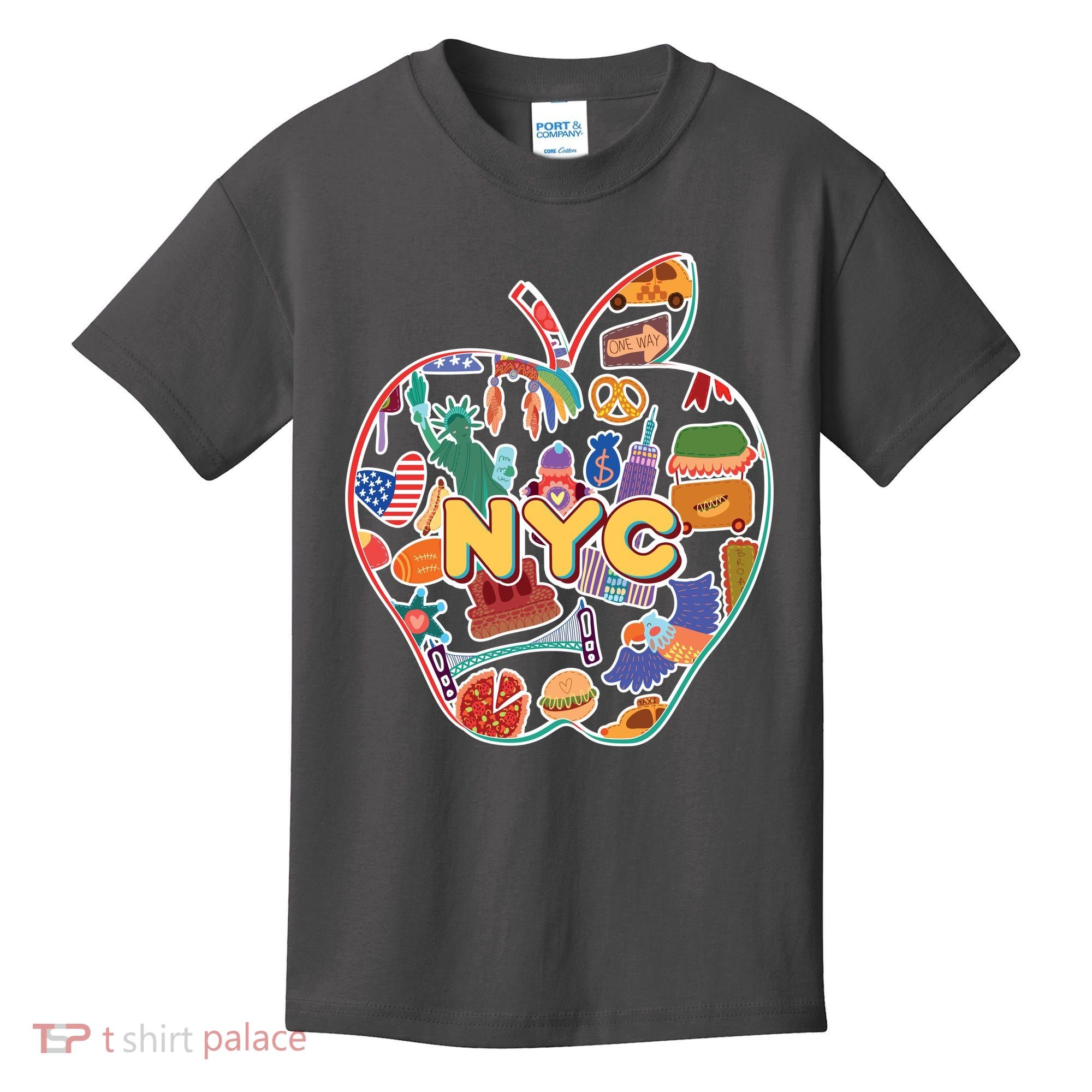 NYC Apple Doodle Kids T-Shirt
