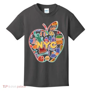 NYC Apple Doodle Kids T-Shirt